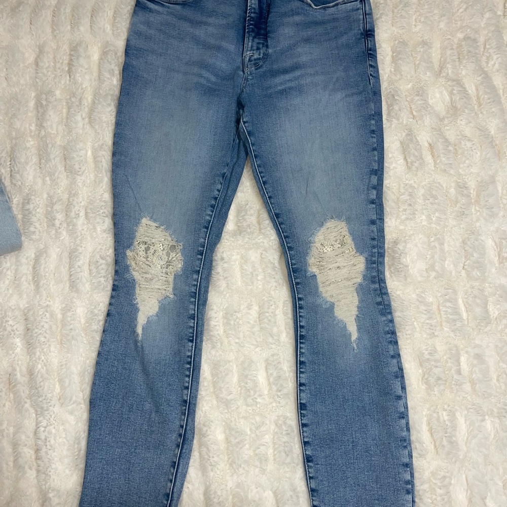 Good American High Rise Blue Jeans